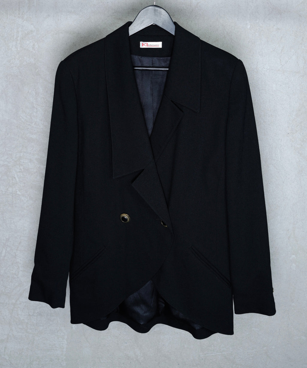 KL by Karl Lagerfeld Asymmetric Cropped Blazer