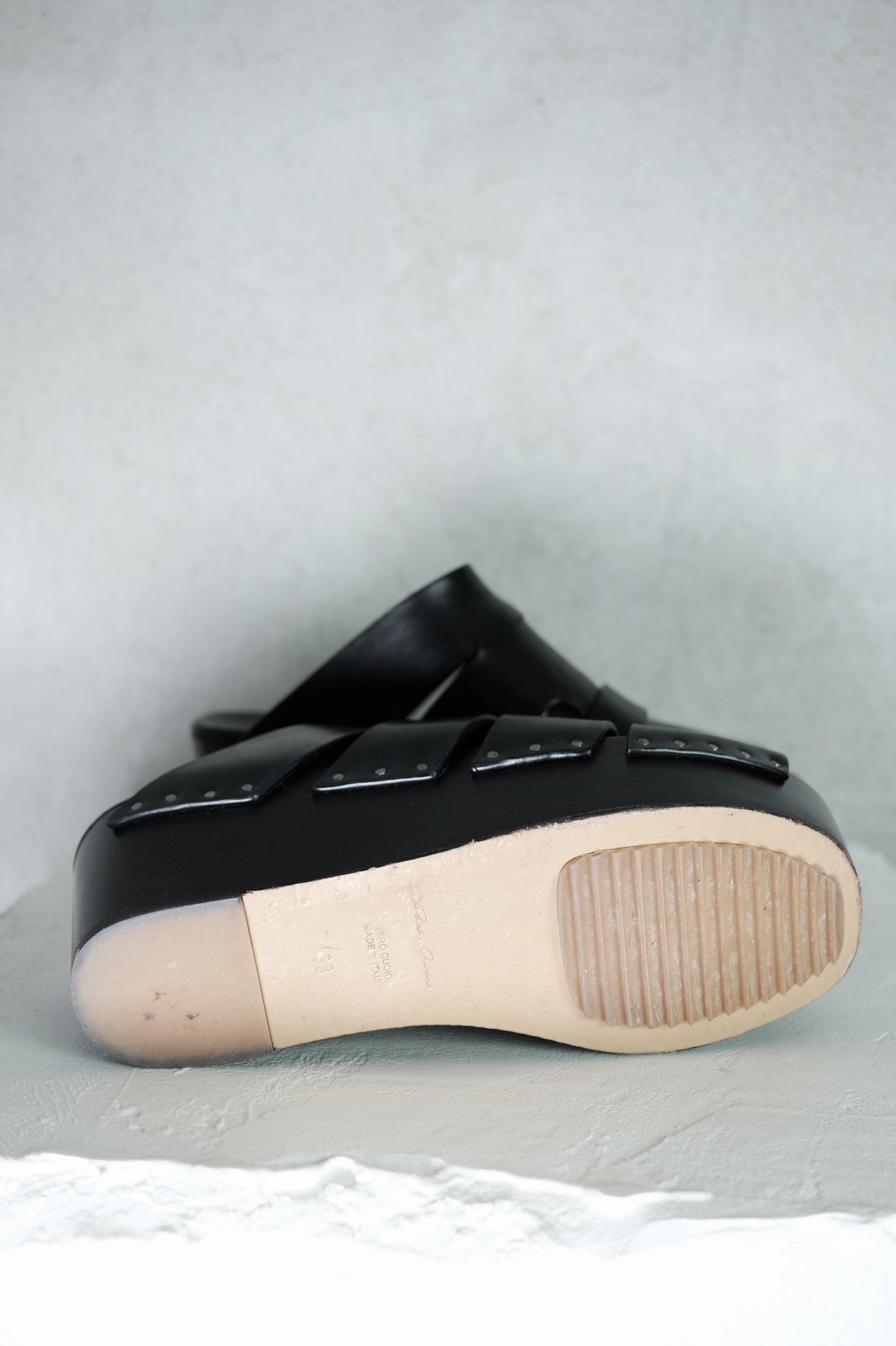 Rick Owens wedge sandal clogs