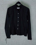 Yves Saint Laurent Rive Gauche Black Lace-Detail Shirt