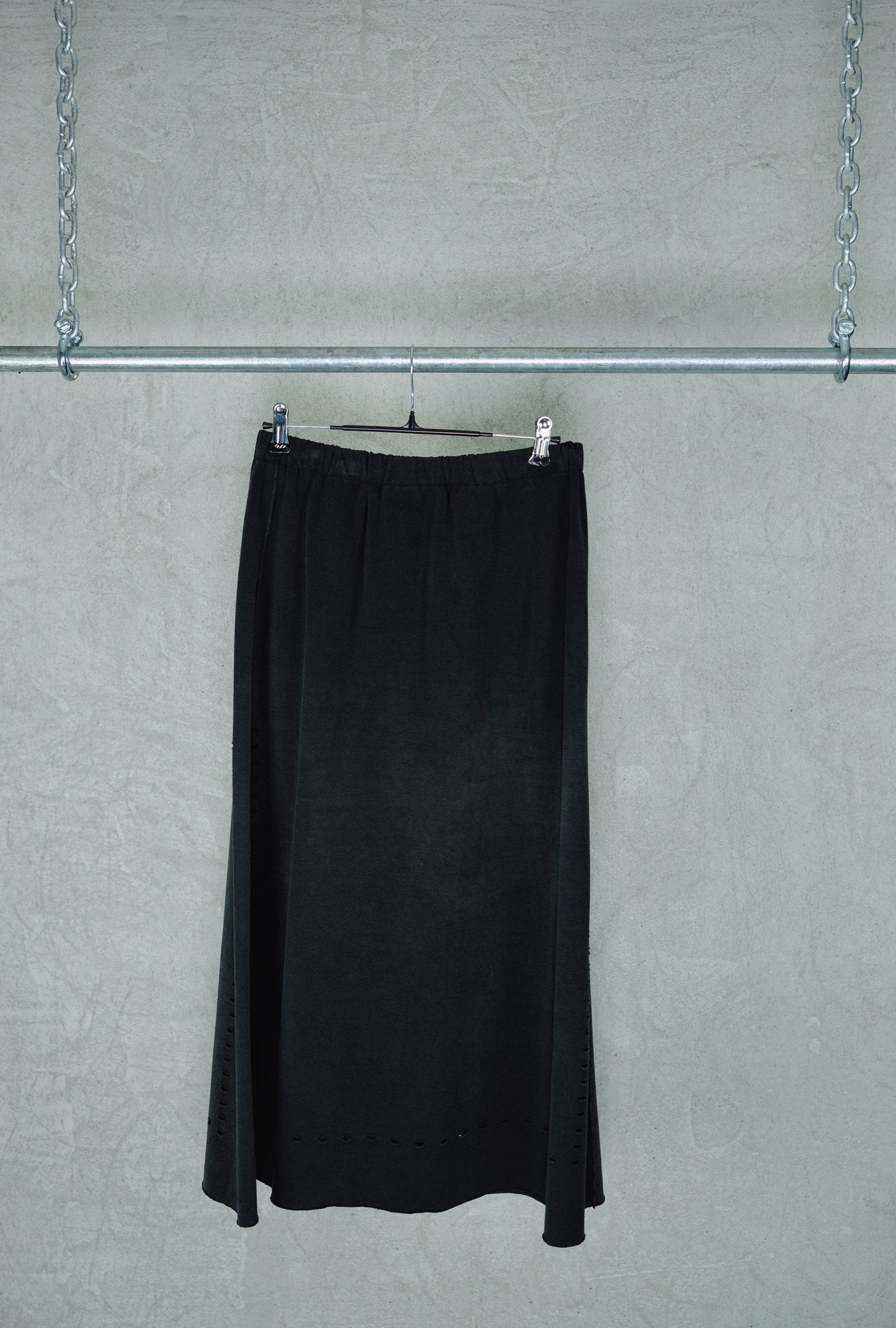 Issey Miyake High-waist Midi Skirt with Elastic Waistband