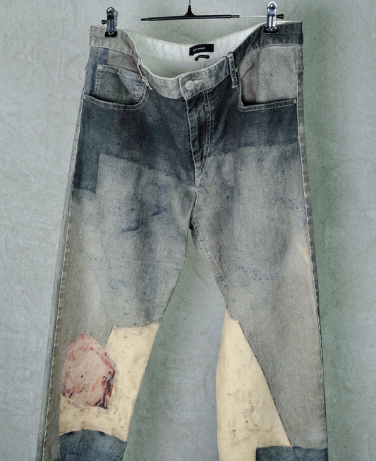 Isabel Marant Distressed Patch Jeans (Early 2000s)
