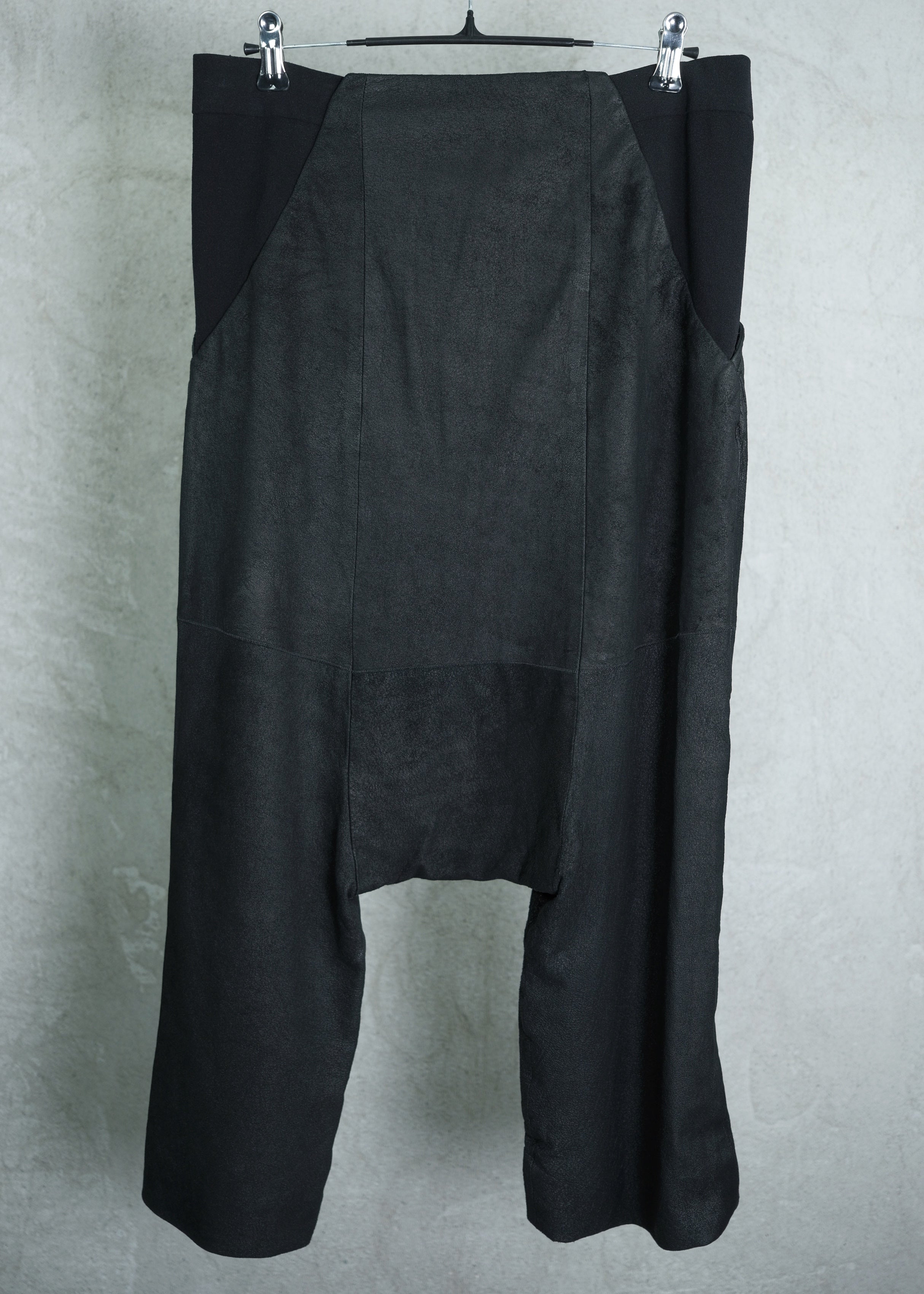 Rick Owens LIMO FW11 Leather Drop-Crotch Trousers