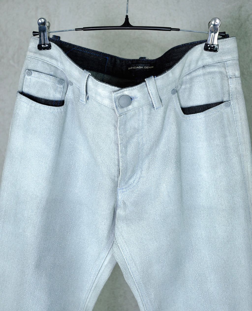 Balenciaga.Denim Waxed Jeans – Demna Era