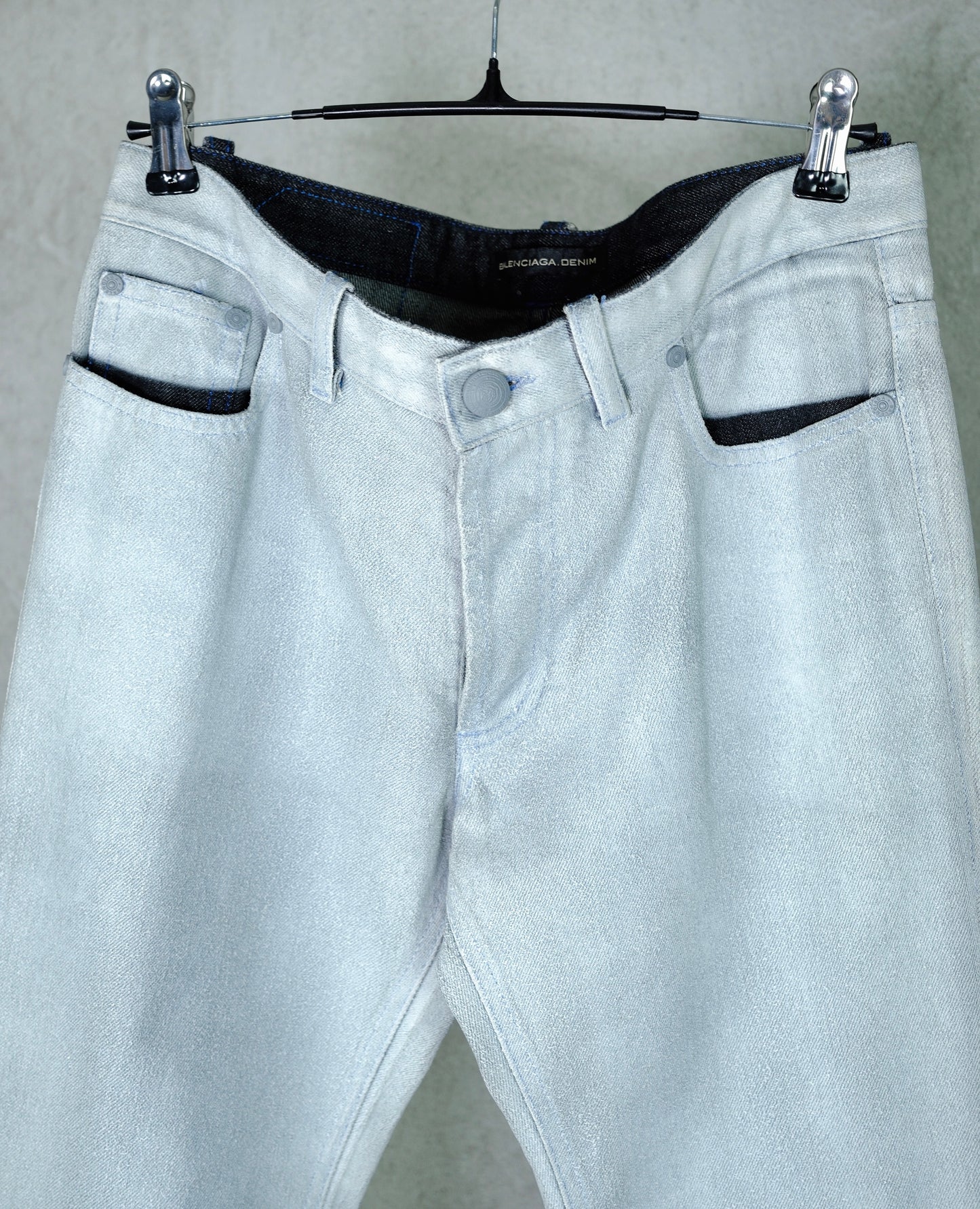 Balenciaga.Denim Waxed Jeans – Demna Era