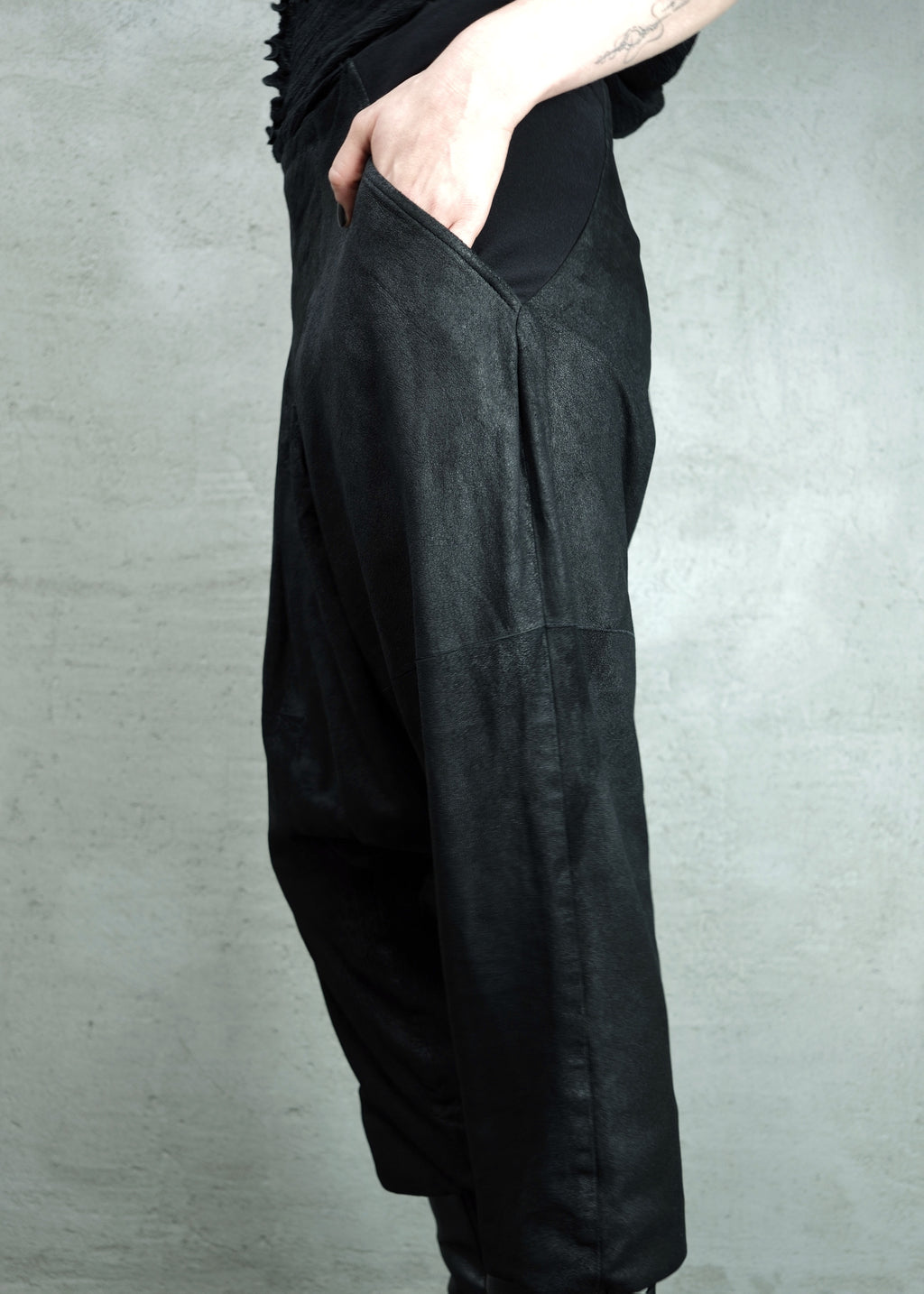 Rick Owens LIMO FW11 Leather Drop-Crotch Trousers