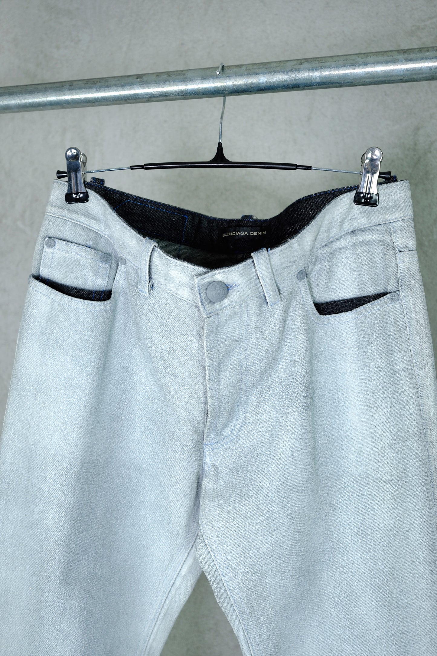 Balenciaga.Denim Waxed Jeans – Demna Era