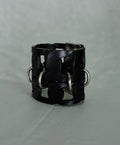 XL Gianfranco Ferré Industrial Leather & Metal Cuff  (circa 2000)