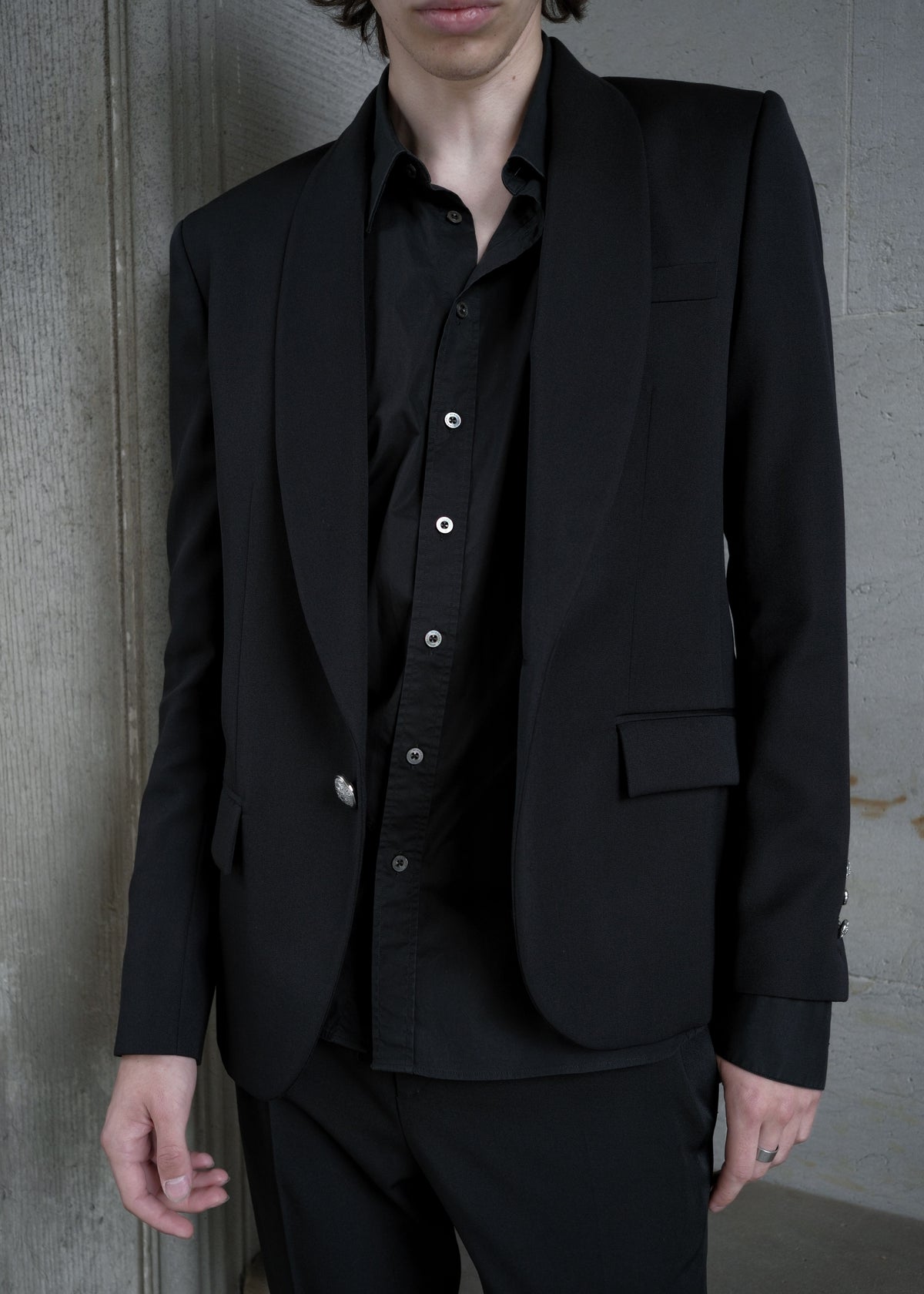 Balmain Paris Black Wool Blazer