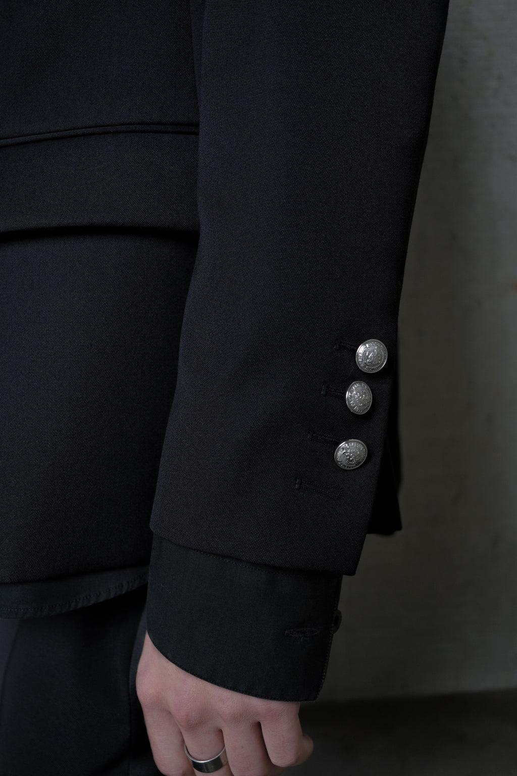 Balmain Paris Black Wool Blazer